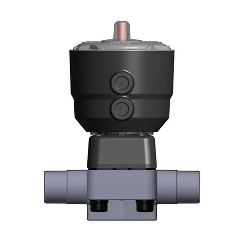 PP 2/2-Wege-Membranventil DK/CP, Schweißstutzen, NO, PTFE/EPDM, Typ 382